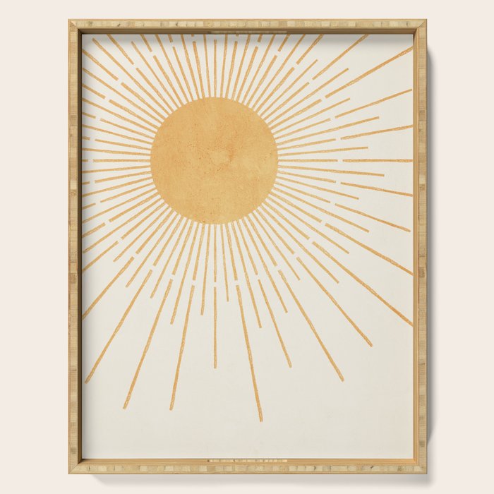 Boho Sun no. 8 Yellow Serving Tray Gallery Image 1