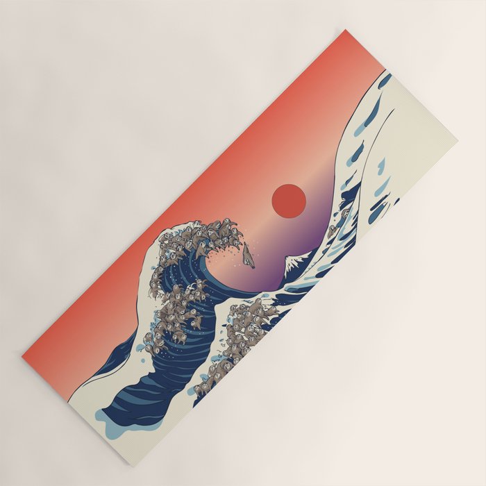 The Great Wave of Sloth Yoga Mat Gallery Image 1