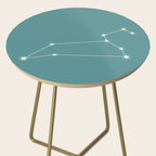 Leo Zodiac Star Constellation Line Art Teal Side Table Gallery Image 2