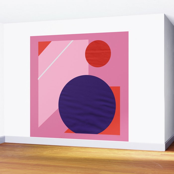 Abstract geometry with circles Wall Mural Gallery Image 2