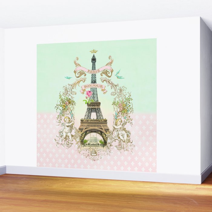 Bonjour Paris Wall Mural Gallery Image 2