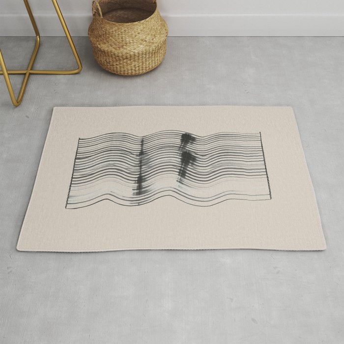 Neutral Minimal Graphic Rug Gallery Image 1