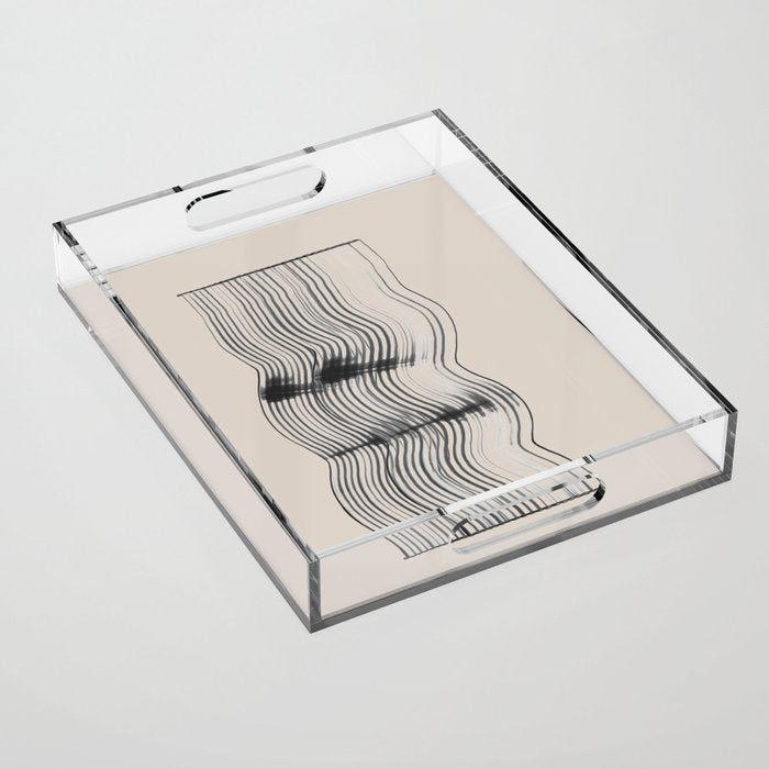 Neutral Minimal Graphic Acrylic Tray Gallery Image 1