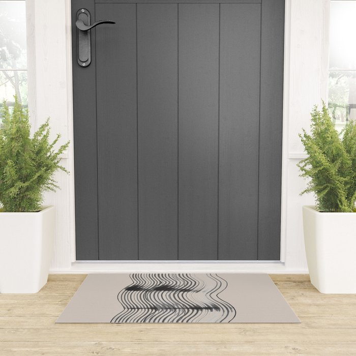Neutral Minimal Graphic Welcome Mat Gallery Image 3