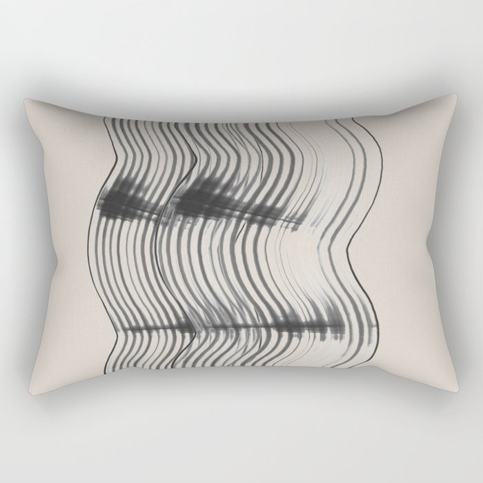 Neutral Minimal Graphic Rectangular Pillow Gallery Image 1