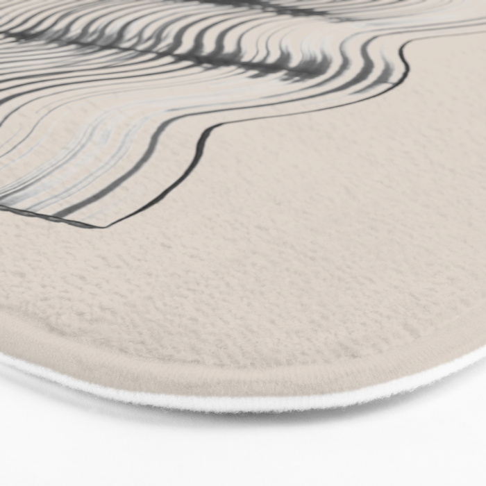 Neutral Minimal Graphic Bath Mat Gallery Image 3