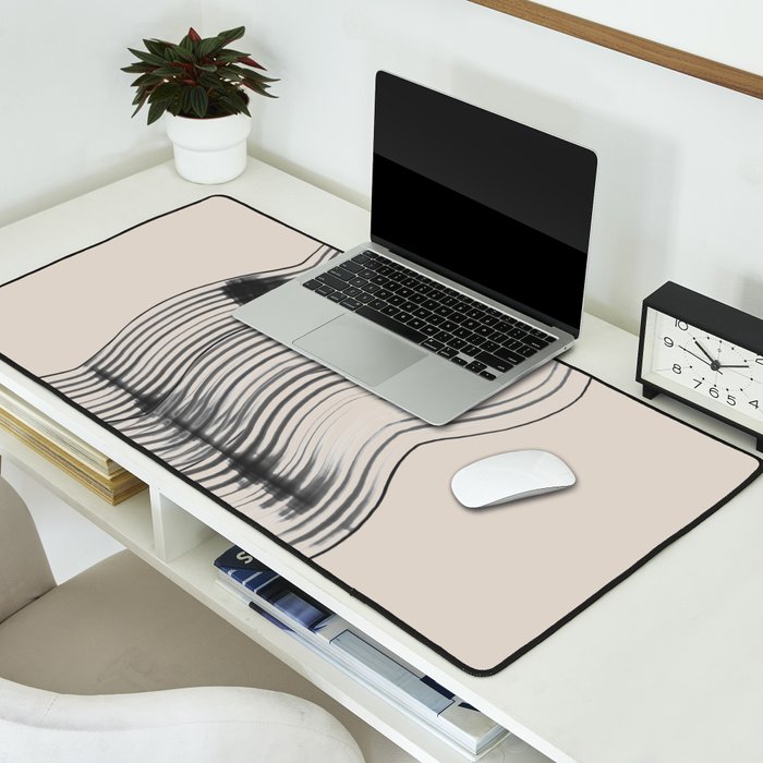 Neutral Minimal Graphic Desk Mat Gallery Image 2