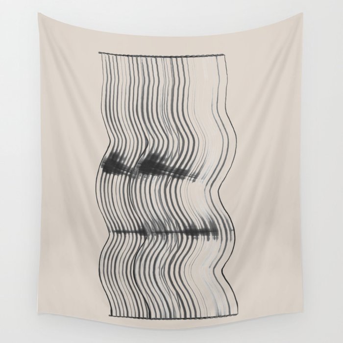 Neutral Minimal Graphic Wall Tapestry Gallery Image 4
