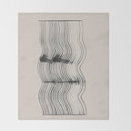 Neutral Minimal Graphic Throw Blanket Gallery Image 2