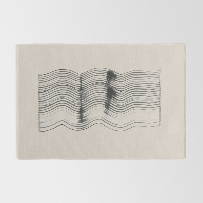 Neutral Minimal Graphic Rug Gallery Image 2