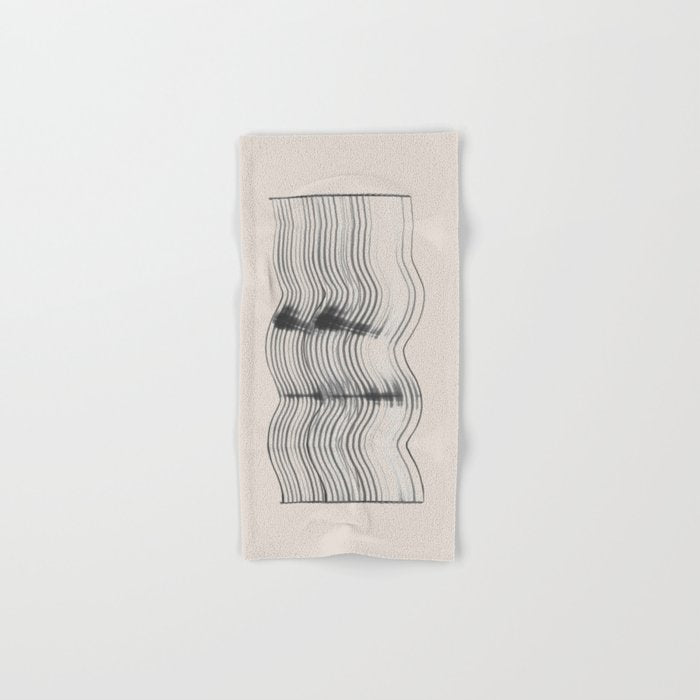 Neutral Minimal Graphic Bath Towel Gallery Image 1