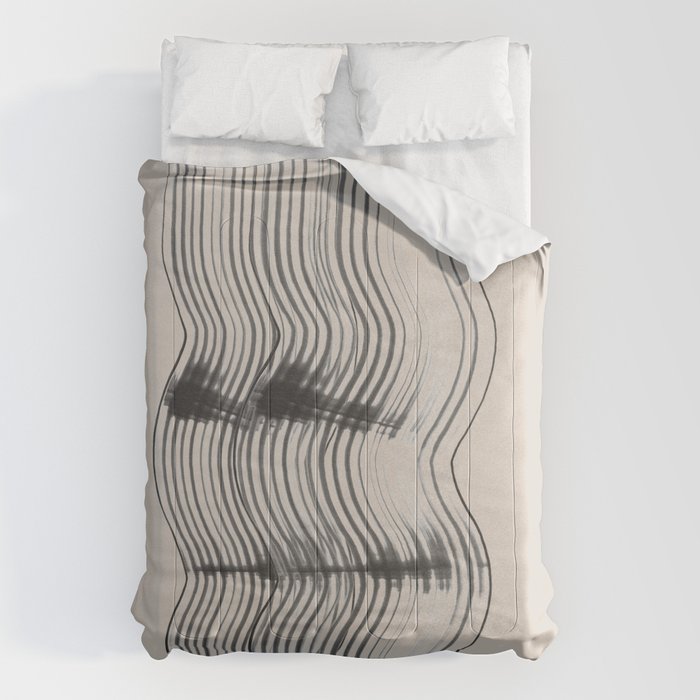 Neutral Minimal Graphic Comforter Gallery Image 6