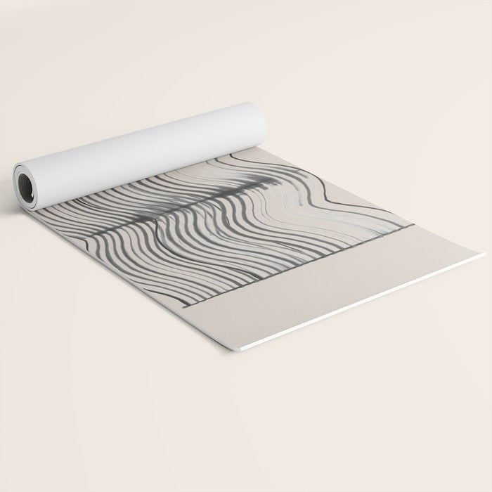 Neutral Minimal Graphic Yoga Mat Gallery Image 2