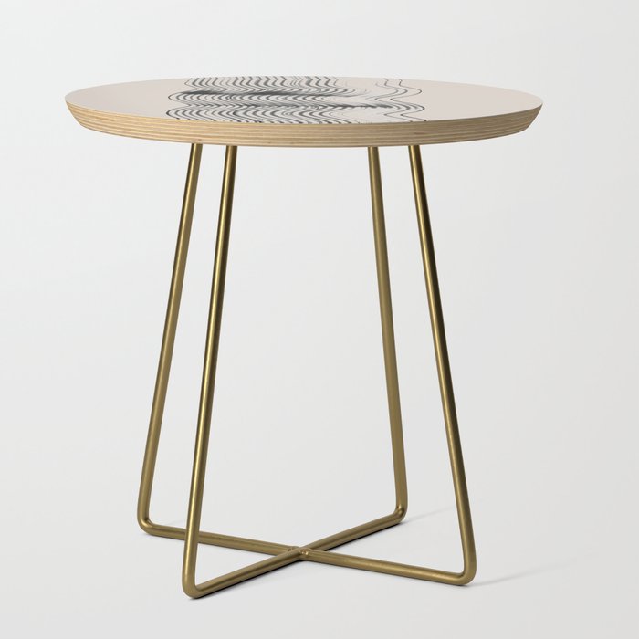 Neutral Minimal Graphic Side Table Gallery Image 1