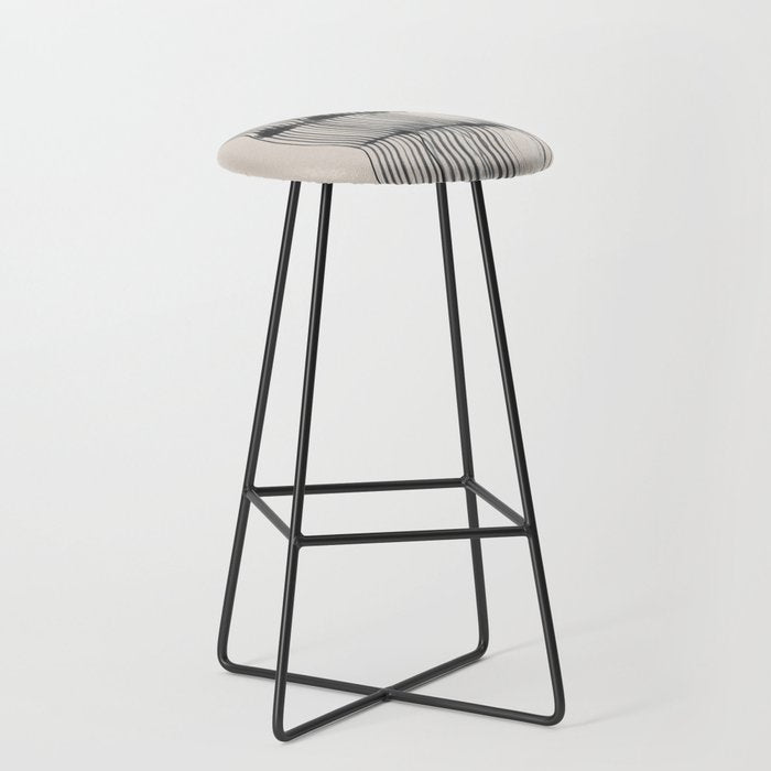 Neutral Minimal Graphic Stool Gallery Image 1