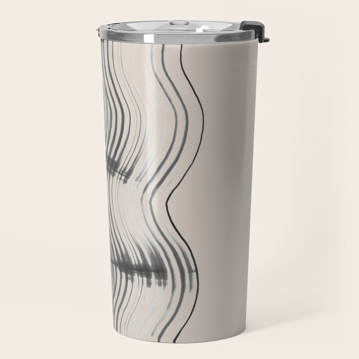 Neutral Minimal Graphic Travel Mug Gallery Image 2