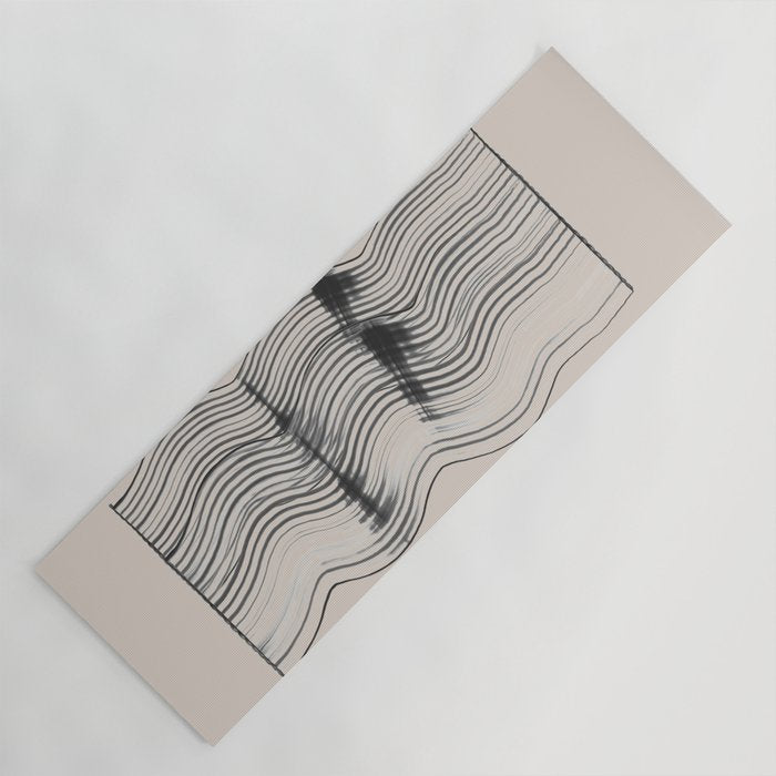 Neutral Minimal Graphic Yoga Mat Gallery Image 1
