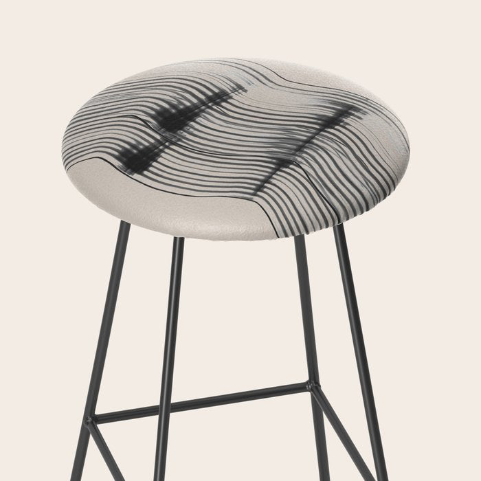 Neutral Minimal Graphic Stool Gallery Image 2