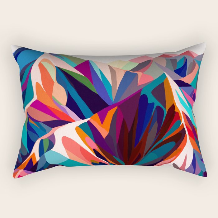 Mountains sunset warm Rectangular Pillow Gallery Image 1