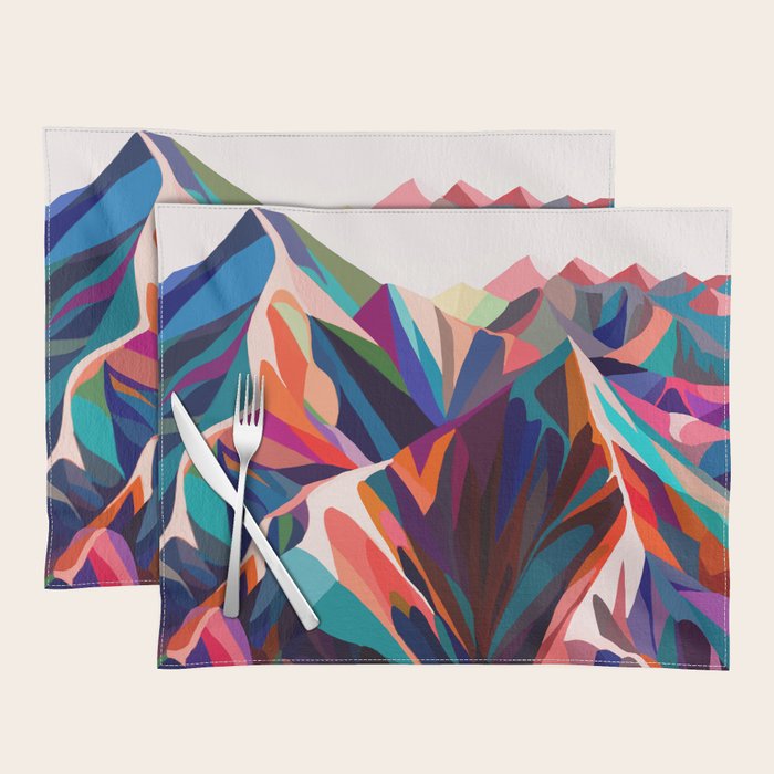 Mountains sunset warm Placemat Gallery Image 1