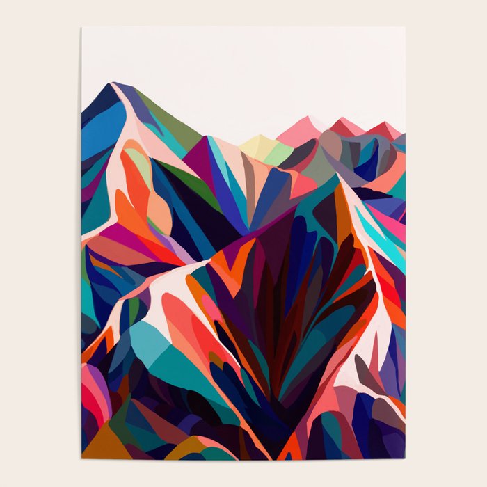 Mountains sunset warm Poster Gallery Image 1