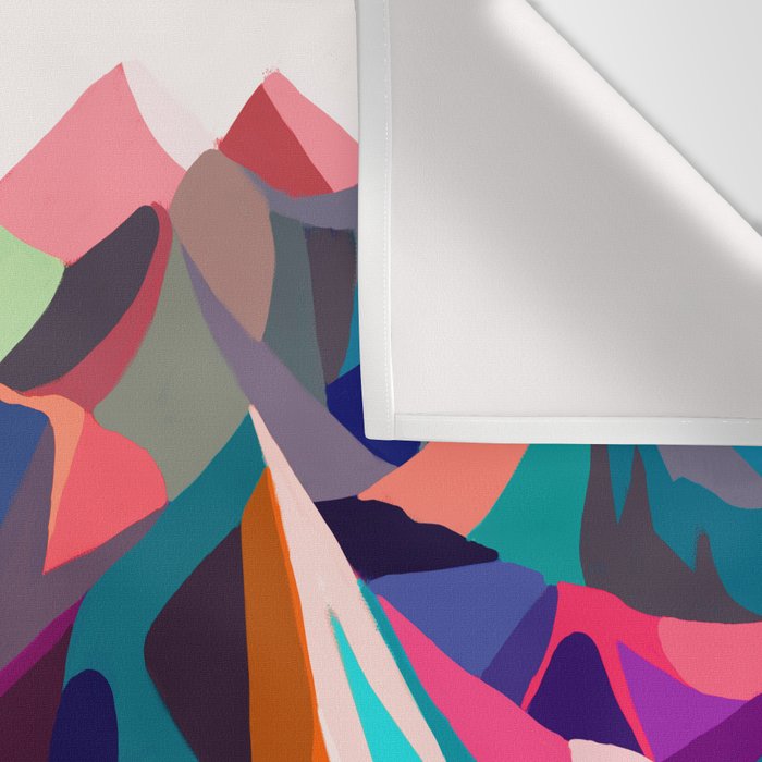 Mountains sunset warm Wall Tapestry Gallery Image 3