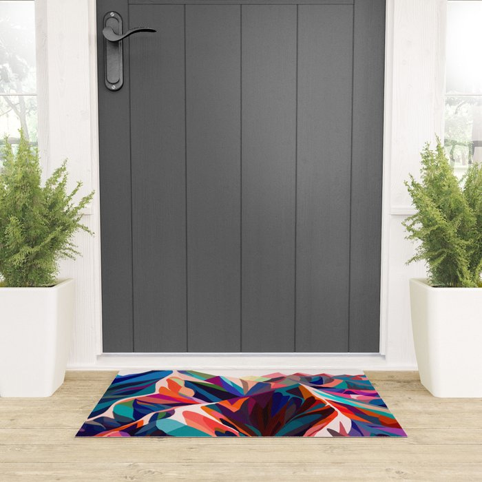 Mountains sunset warm Welcome Mat Gallery Image 3