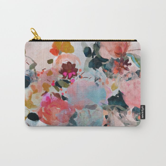 floral bloom abstract painting Carry All Pouch Gallery Image 1
