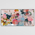 floral bloom abstract painting Desk Mat Gallery Image 3
