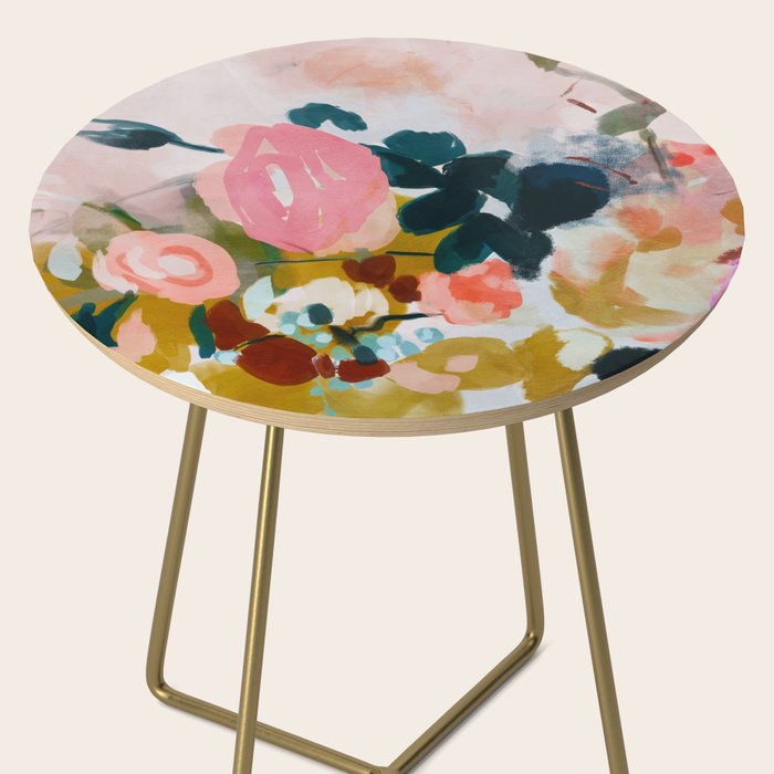 floral bloom abstract painting Side Table Gallery Image 2