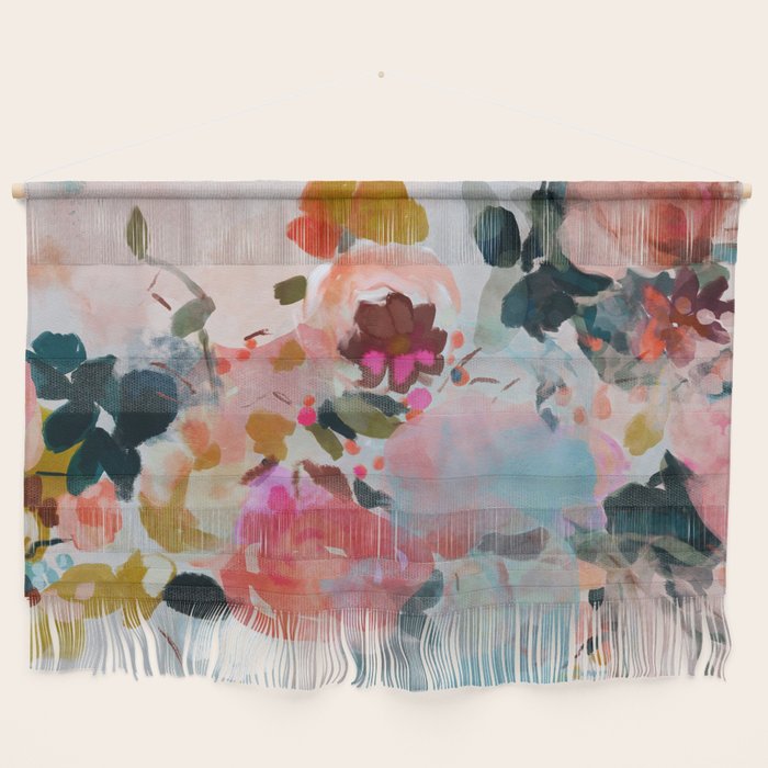 floral bloom abstract painting Wall Hanging Gallery Image 1