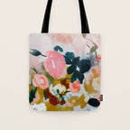 floral bloom abstract painting Tote Bag Gallery Image 1