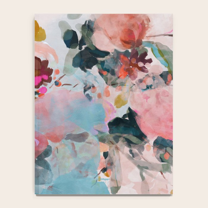 floral bloom abstract painting Notebook Gallery Image 4