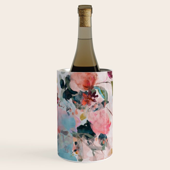 floral bloom abstract painting Wine Chiller Gallery Image 3