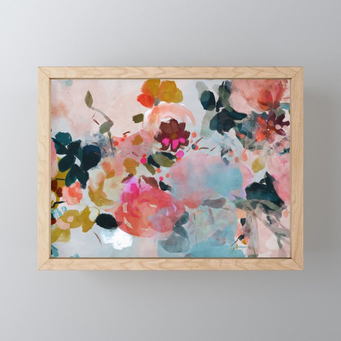 floral bloom abstract painting Mini Art Print Gallery Image 1