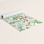 Holiday Christmas Winter Nature Botanical Leaves Green Yoga Mat Gallery Image 2