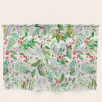 Holiday Christmas Winter Nature Botanical Leaves Green Wall Hanging Gallery Image 1