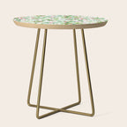 Holiday Christmas Winter Nature Botanical Leaves Green Side Table Gallery Image 1