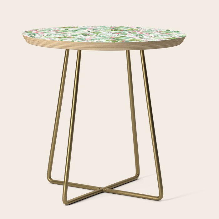 Holiday Christmas Winter Nature Botanical Leaves Green Side Table Gallery Image 1
