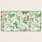 Holiday Christmas Winter Nature Botanical Leaves Green Desk Mat Gallery Image 3