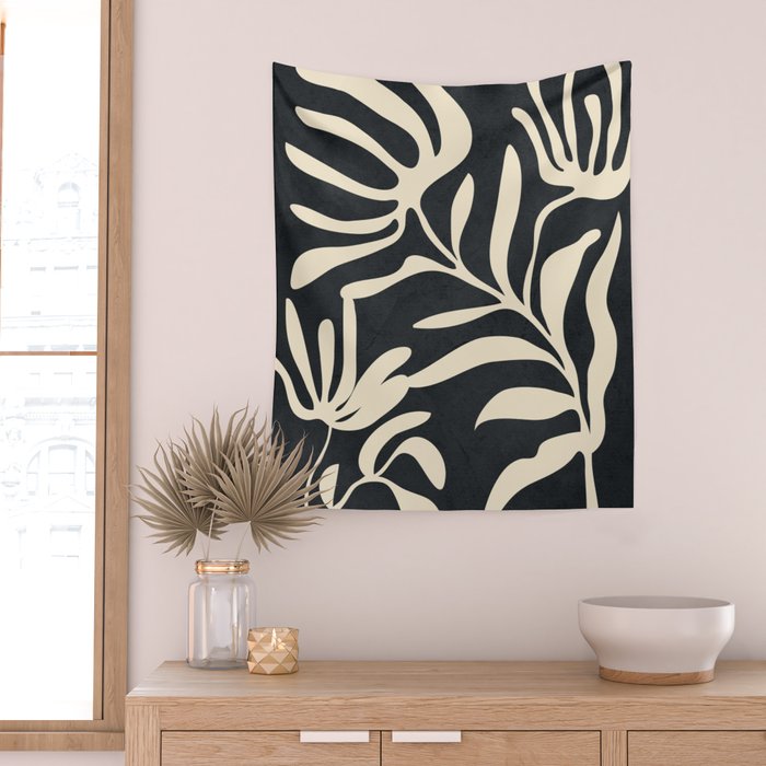 Minimal Abstract Art Plant 1 Wall Tapestry Gallery Image 2
