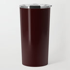 Dark Maroon Broown Solid Color Plain Earth Tone Modern Abstract  Travel Mug Gallery Image 1