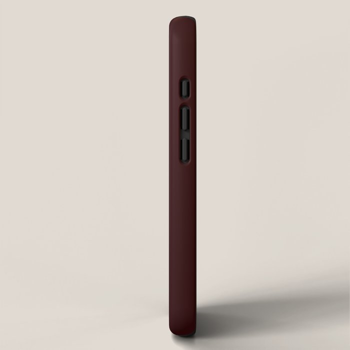Dark Maroon Broown Solid Color Plain Earth Tone Modern Abstract  iPhone Case Gallery Image 2