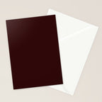 Dark Maroon Broown Solid Color Plain Earth Tone Modern Abstract  Stationery Card Gallery Image 2