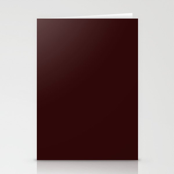Dark Maroon Broown Solid Color Plain Earth Tone Modern Abstract  Stationery Card Gallery Image 2