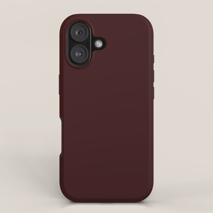 Dark Maroon Broown Solid Color Plain Earth Tone Modern Abstract  iPhone Case Gallery Image 1