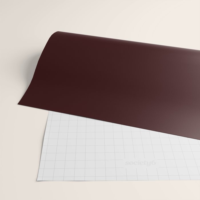 Dark Maroon Broown Solid Color Plain Earth Tone Modern Abstract  Wrapping Paper Gallery Image 2