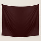 Dark Maroon Broown Solid Color Plain Earth Tone Modern Abstract  Wall Tapestry Gallery Image 4