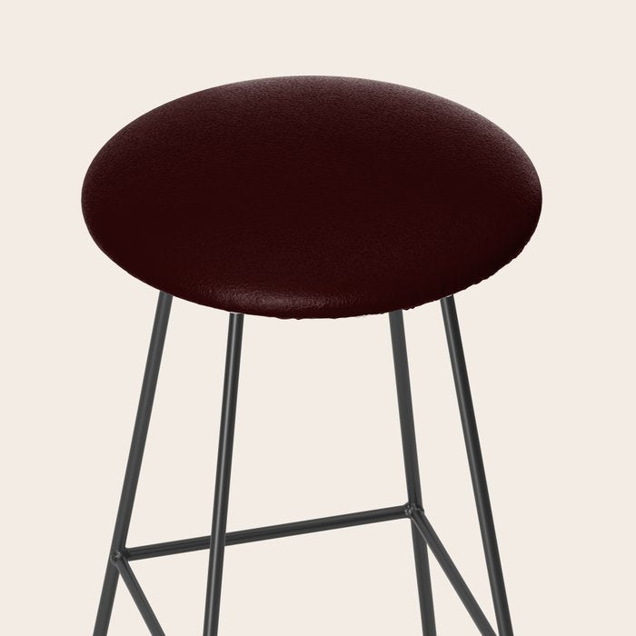 Dark Maroon Broown Solid Color Plain Earth Tone Modern Abstract  Stool Gallery Image 2