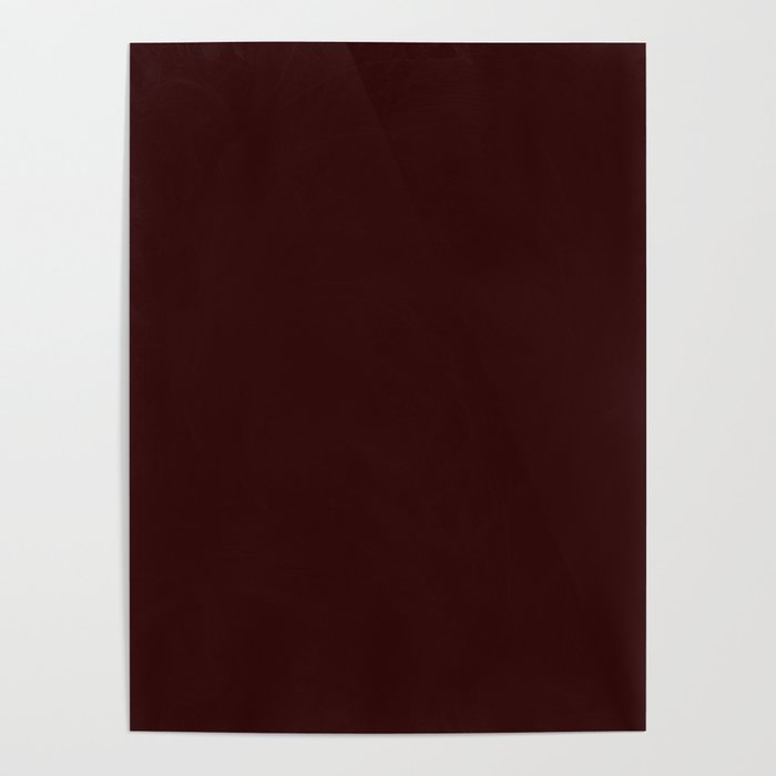 Dark Maroon Broown Solid Color Plain Earth Tone Modern Abstract  Poster Gallery Image 1